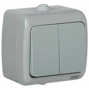 Выключатель 2-кл. 1п ОП Aquatic 10А IP54 ВС-20-2-0-А сер. EVA20-K03-10-54