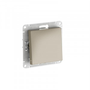 ATLASDESIGN 1-клавишный ВЫКЛЮЧАТЕЛЬ, сх.1, 10АХ, быстрозажимные клеммы, ШАМПАНЬ ATN000511S