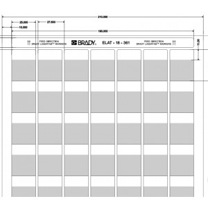 brd29856, ELAT-18-361-2.5 этикетки самоламинирующиеся,материал В-361В полиэстер, размер 25х33мм, 45 листов, 2500 шт/упак.