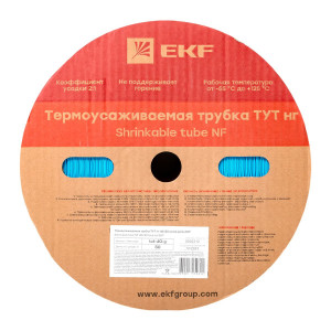 Термоусаживаемая трубка ТУТ нг 40/20 синяя рулон PROxima tut-40-g