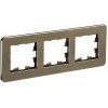 BRITE Рамка 3-мест. РУ-3-1-Бр металл латунь RE BR-M32-M-01-K49