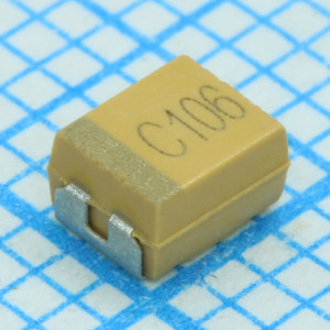 TS20001C100KBT000R, ЧИП-конденсатор танталовый 10мкФ 16В типоразмер B ±10% (3.5х2.8х1.9мм) SMD 3528-21 125°С лента на катушке