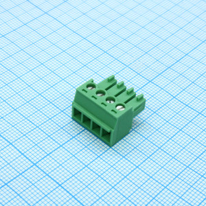 MC 1.5/4-ST-3.81, Разъем на плату, сечение: 1,5 кв.мм, цвет: зеленый, 8 A, 160 В, гнездо, контактов- 4, рядов- 1, контактов в ряду- 4, точек подкл-я- 4, cемейство- MC 1,5/..-ST, шаг- 3,81 мм , коробка