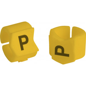 brd333425, SCNG-23-P клипсы жёлтые, 50шт/упак, для провода 5,9-8,5мм диаметра, легенда P