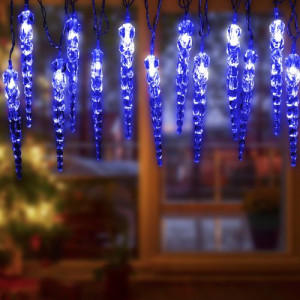 ЕGNIG - IC Гирлянда нить Сосульки, синий, 3,8 м, 220 V, длина провода 1,5 м, 20 LED, IP20 Б0055995