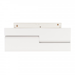 Светильник MAG-ORIENT-FLAT-FOLD-S230-12W Warm3000 (WH, 80 deg, 48V) 035859(1), Светильник для магнитных треков MAG-ORIENT шириной 26 мм. Мощность 12 Вт, св. поток 750 лм, 60 лм/Вт, теплый 3000 K, CRI>90, угол 80°, напряжение питания 48 В. Белый прямоугольный корпус из металл, экран поликарбонат, степень защиты IP20. Размер: длина 23