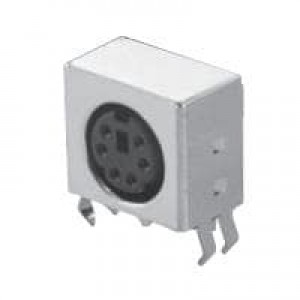 KMDTX-HT-6S-BSC, Цилиндрические разъемы DIN RT ANGLE 6P RECEPT REFLOW COMPATIBLE