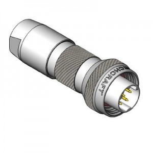 TS2C8M26C, Стандартный цилиндрический соединитель Cable End, 8 P Male, Cable Size C