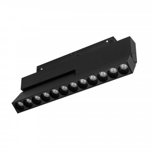 Светильник MAG-ORIENT-DOTS-FOLD-S230-12W Day4000-MIX (BK, 30 deg, 48V, DALI) 041864, Светильник для магнитных треков MAG-ORIENT шириной 26 мм с управлением DALI(DT8) и изменяемой цветовой температурой. Мощность 12 Вт, св. поток 770-950 лм, 64-79 лм/Вт, изменяемая цветовая температура 2700-6500 K, CRI>90, угол 30°, напряжение питания 48 В.