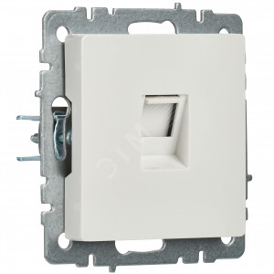 Розетка компьютерная СП RJ45 кат.5E BRITE РК10-БрБ бел. BR-K10-1-K01
