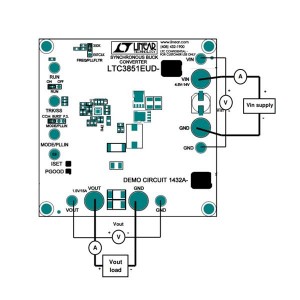 DC1432A-B, Средства разработки интегральных схем (ИС) управления питанием LTC3851AEUD-1 Demo Board with PGood Sign