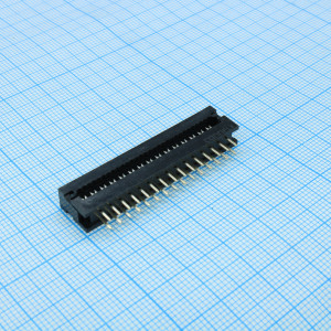 DS1018-302BX, FDC разъем для шлейфа на плату 30pin(2x15), шаг 2.54мм