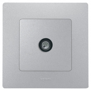 ETIKA Розетка телевизионная TV оконечная алюминий 672465