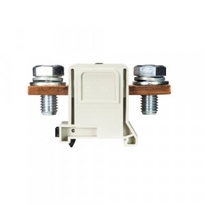 Болтовая клемма RFK 1/185 F S35, Болтовая клемма, М12, схема: болт - болт, тип фиксации провода: болт-болт, номинальное сечение: 185 мм кв., 335A, 1000V, ширина: 42 мм, цвет: серый, тип монтажа: DIN35