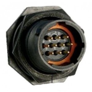 UTS712E10P, Стандартный цилиндрический соединитель 10P Pin Receptacle Jam Nut Size 12E