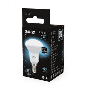 Лампа светодиодная Black 6Вт R50 рефлектор 4100К нейтр. бел. E14 530лм 106001206