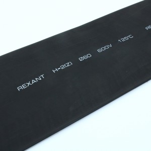 Трубка термоусадочная ТУТ нг 60,0/30,0 черная, термоусаживаемая трубка в метровой нарезке, не поддерживает горение