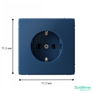 ARTGALLERY РОЗЕТКА с заземлением, 16А, механизм, быстрозажимные клеммы, аквамарин GAL001143S