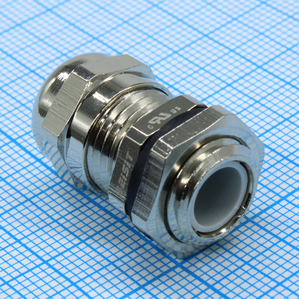 Изображение товара Кабельный ввод M1207BR из никелированной латуни, диаметр зажима 3-6.5 мм