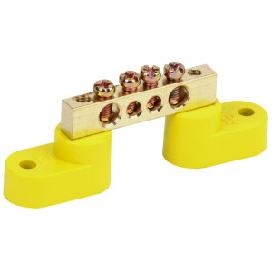 Шина PE "земля" на двух угловых изол ШНИ-6х9-4-У2-Ж YNN10-69-4C2-K05