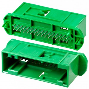 966658-1, Прямоугольный разъем, розетка 32 контакта, Серия AMPMODU MOD II, Монтаж на Печатную Плату/зеленый