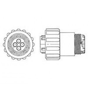 1977881-1, Стандартный цилиндрический соединитель 11-4, Rev Sex Plug Housing