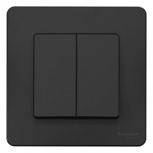 Выключатель 2-кл. СП Blanca 10А IP20 (сх. 5) 250В антрацит SE BLNVS010506