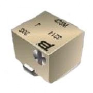 3214X-1-201E, Подстроечные резисторы - для поверхностного монтажа 4MM SQ 200 OHMS 10% 5TURN