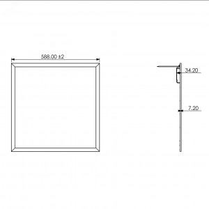 Светильник SPL-540-W-40K-040 панель Грильято 588х588х8 40Вт 3420лм 4000К без драйвера бел. Б0048920