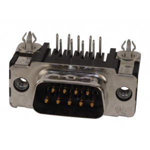 5747840-3, Разъем D-Sub штыревой угловой на плату 9 контактов