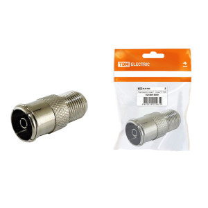Переходник гнездо F - гнездо TV, инд. упаковка SQ1809-0009