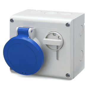 Розетка настенная с механической блокировкой и верхним расположением разъема IP4 DIS5003283