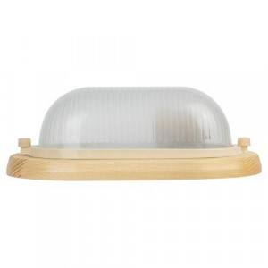 Светильник НБО 04-60-011 Кантри дерево/стекло IP54 E27 max 60Вт 232х140 овал клен Б0048031