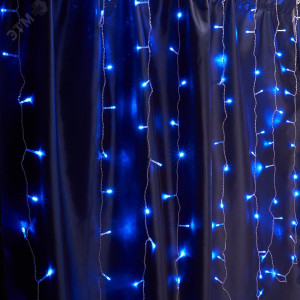 Гирлянда занавес LED синий 2х2м IP44 32335