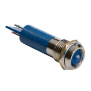 MPC8-1BWD12V, Светодиодные панельные индикаторы 5mm Blue Diff. Lens IP54 Panel Mnt. Ind.