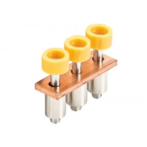 Соединительная перемычка IVB WKI16- 3, Соединительная перемычка, 3 полюса, изолированная, винтовая, для клемм: WKI 16/U, цвет: желтый