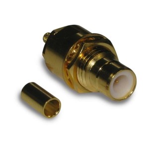 142111, РЧ соединители / Коаксиальные соединители SMB BULKHEAD CABLE JACK RG179 GOLD