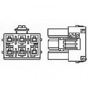 179861-1, Проводные клеммы и зажимы AMP POWER D/LOCK PLUG HSG 4P