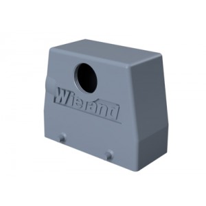 Крышка разъема 73.351.1635.1, Крышка разъема на кабель, типоразмер 16B, высокое исполнение, без уплотнителя, 1 отверстие с резьбой для кабельных вводов M25x1,5, с фронтальным расположением, без защелок (упоры для двух защелок), материал корпуса: алюминиевый сплав