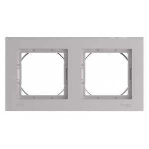 Рамка 2-пост. AtlasDesign Aqua IP44 алюм. SE ATN440302