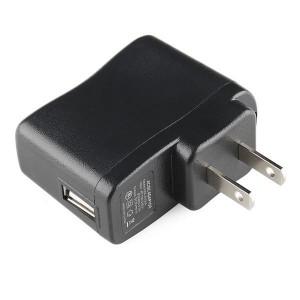 TOL-11456, Принадлежности SparkFun USB Wall Charger - 5V, 1A (Black)