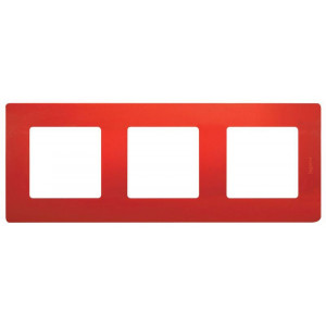 ETIKA Рамка 3 поста красная 672533