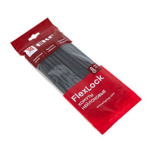 Хомут P6.6 стандартный (ч), 4.8x200 (100шт) FlexLock PROxima plc-fl-ctsb-4.8x200