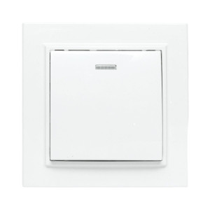 Выключатель 1-кл. СП Минск 10А IP20 с индикатором бел. Basic ERV10-121-10