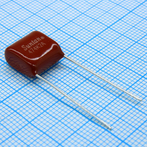 TS02002A474KSB0D0R, Конденсатор металлоплёночный полиэтилентерефталатный 0.47мкФ 100В ±10% (14х8х14мм) шаг выводов 10мм 85°С россыпь