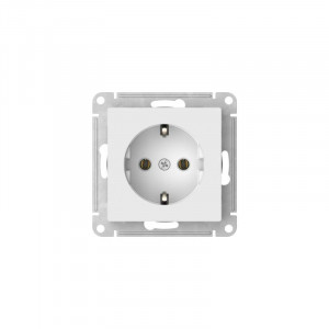 Розетка AtlasDesign 16А с заземл. быстрозажим. клем. механизм бел. SE ATN000143S