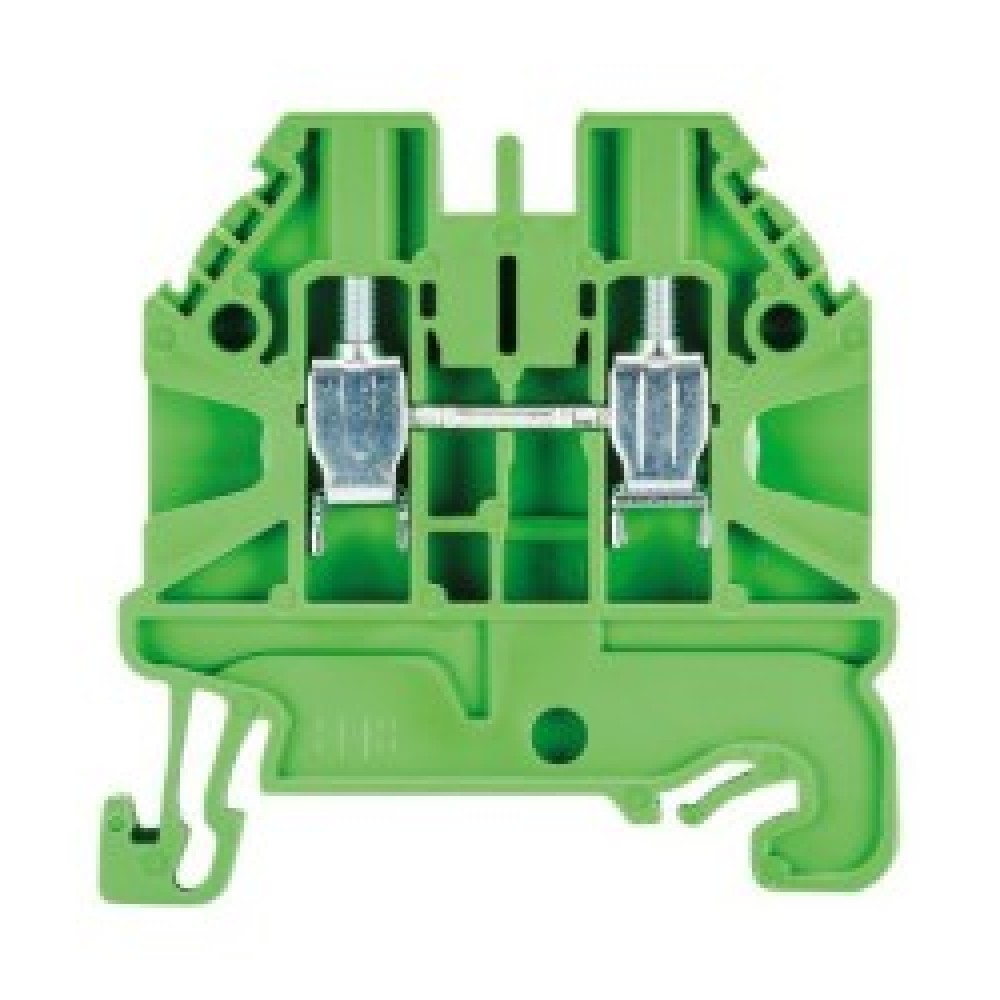 Изображение товара Проходная клемма WT 2,5 GN 24А 1000V для DIN35 электромонтажных работ