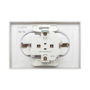 Механизм розетки двойной, 16А, с заземлением, со шторками, с рамкой, шампань Эпика EKF UP1-SOC-211