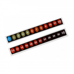 brd195840, TIL-8-1C-12C обратимая этикетка, 12-уровневая индикация температуры от 1 до 12°C (каждый градус), 90 х 10мм, 10шт. в упаковке.