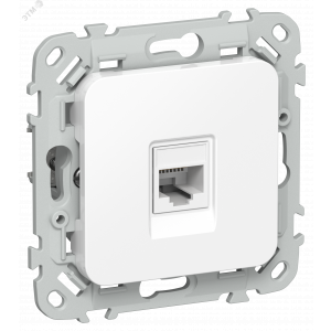 FLITE Розетка компьютерная RJ45 категория 6 UTP РК6-1-0-ФлБ белый IEK FI-K12-2-K01